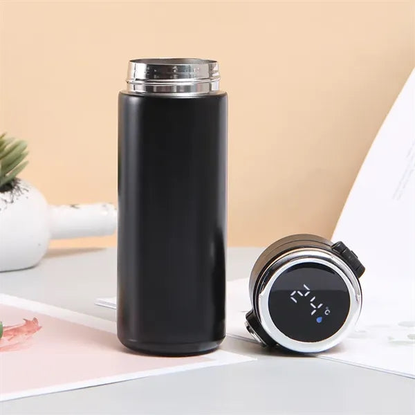 Portable Vacuum Insulated Tumbler Smart LED Thermos Bottle