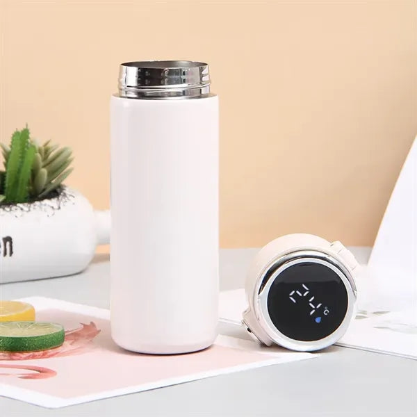 Portable Vacuum Insulated Tumbler Smart LED Thermos Bottle