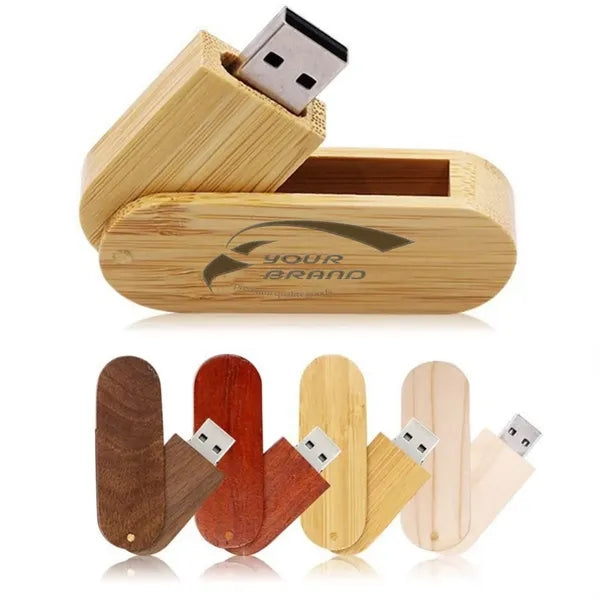 16GB Custom Logo Personalized Text Wood USB Flash Drives