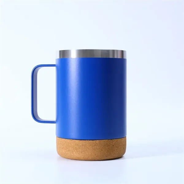 12oz Insulated Vacuum Coffee Mug with Cork Bottom and Handle