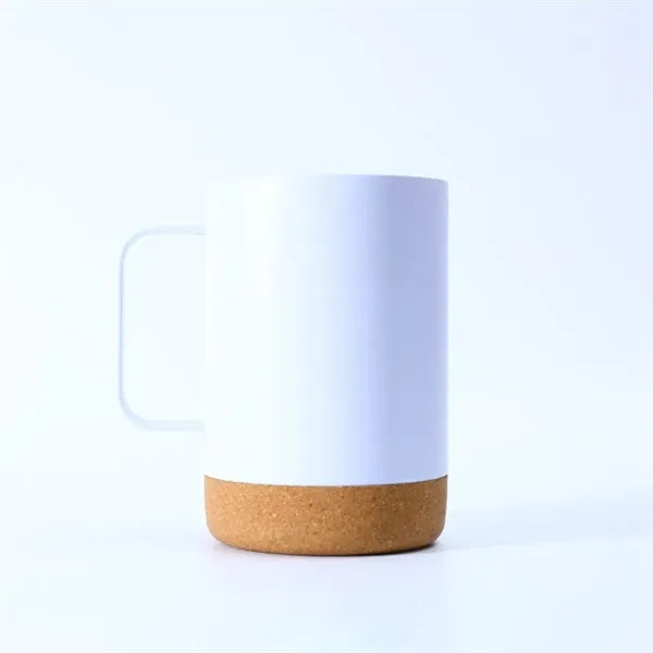 12oz Insulated Vacuum Coffee Mug with Cork Bottom and Handle