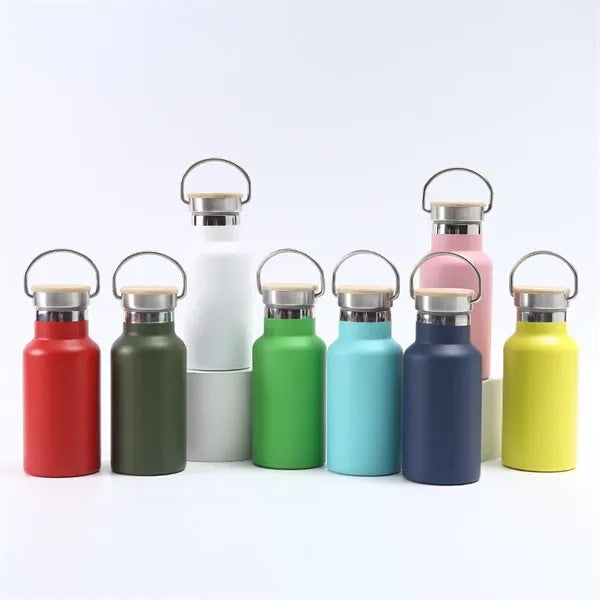 350ml Stainless Steel Vacuum Flask with Bamboo Lid