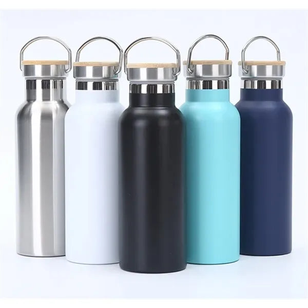 500ml Stainless Steel Vacuum Flask with Bamboo Lid