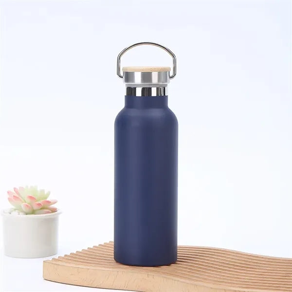 500ml Stainless Steel Vacuum Flask with Bamboo Lid