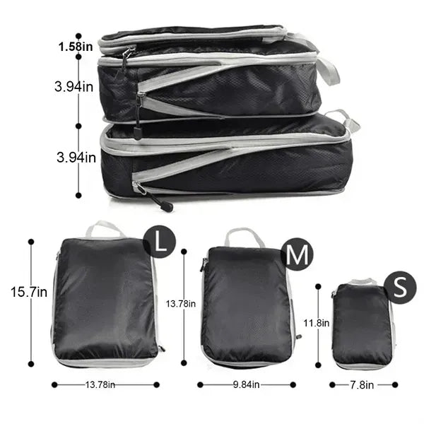 3-Piece Compact Travel Storage Bag