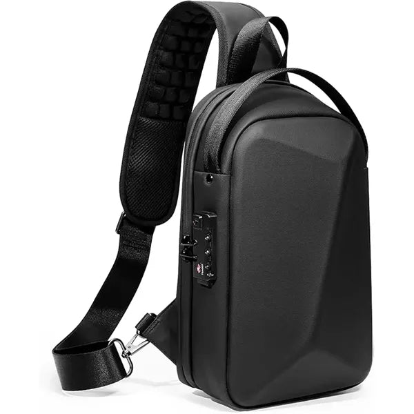 Anti-Theft Sling Backpack Hard Shell Crossbody Bag for Men