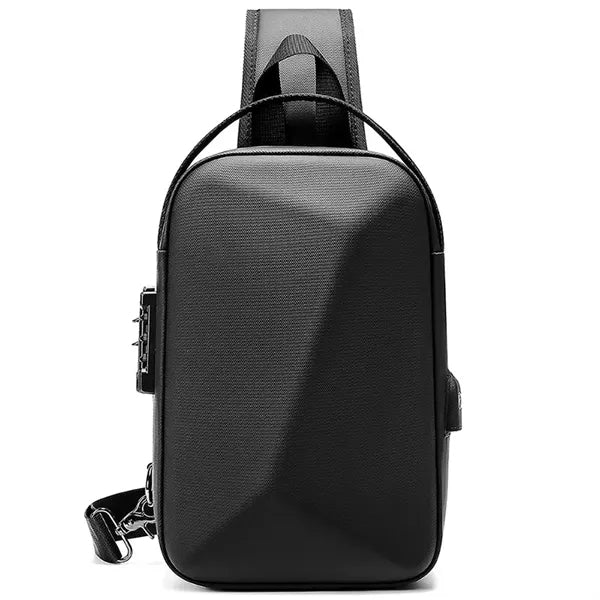 Anti-Theft Sling Backpack Hard Shell Crossbody Bag for Men