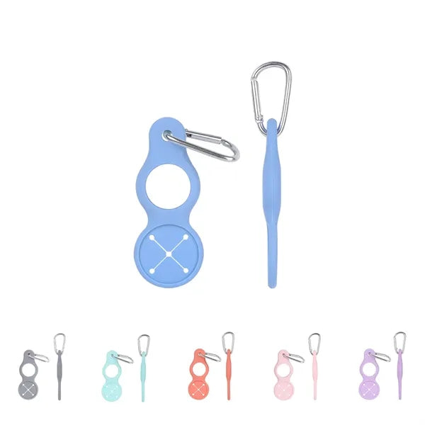 Silicone Water Bottle Carrier With Carabiner