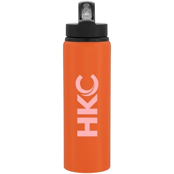 26 oz h2go Virtue Single Wall Aluminum Water Bottle w/Straw