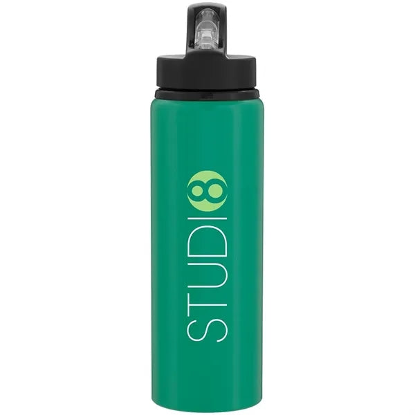 26 oz h2go Virtue Single Wall Aluminum Water Bottle w/Straw