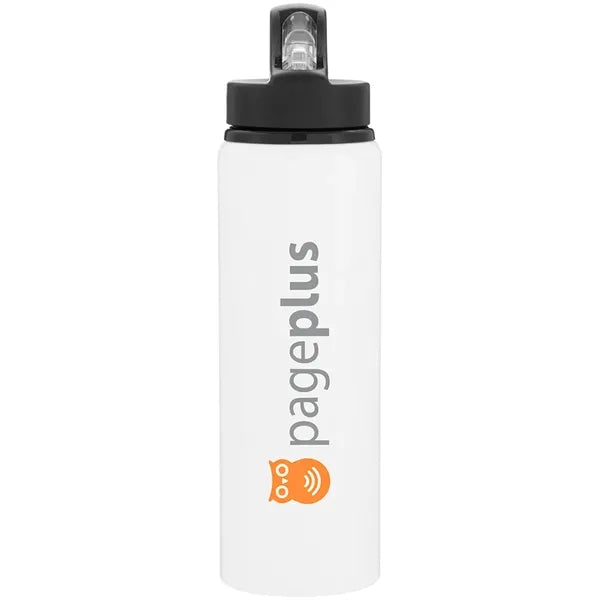 26 oz h2go Virtue Single Wall Aluminum Water Bottle w/Straw