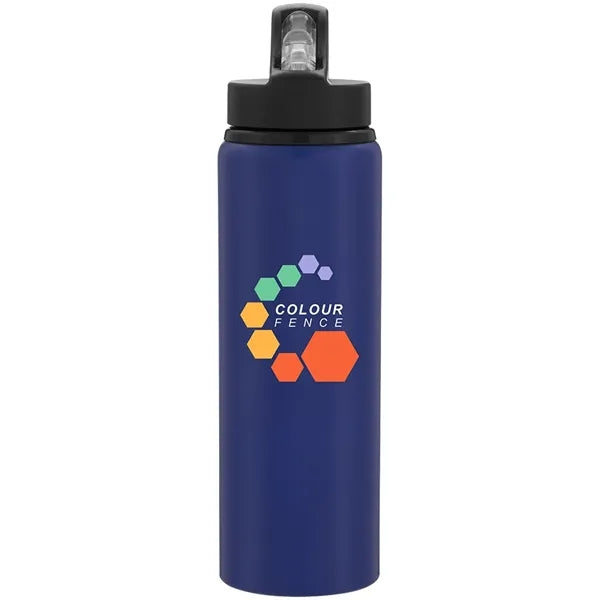 26 oz h2go Virtue Single Wall Aluminum Water Bottle w/Straw