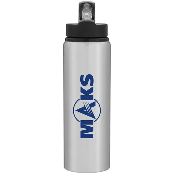 26 oz h2go Virtue Single Wall Aluminum Water Bottle w/Straw