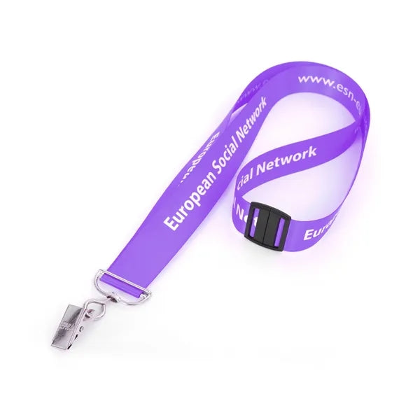 1" Personalizd Soft 50D RPET Lanyard - Free Air Shipping