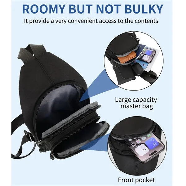 Travel Hiking Sling Crossbody Chest Daypack Fanny Pack Bag