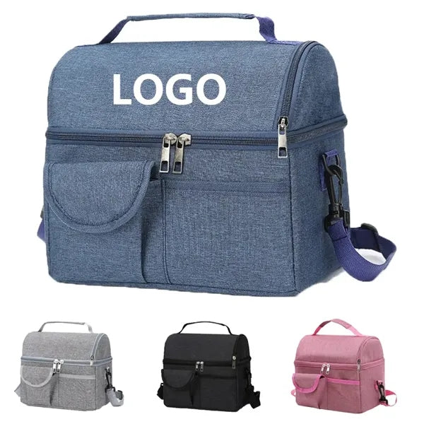 Large Insulated Cooler Lunch Bag with Shoulder Strap