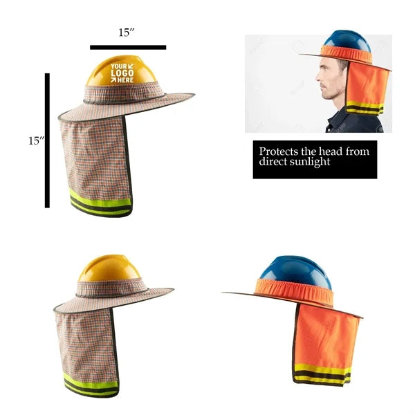 Breathable Safety Helmet w/ Removable Reflective Sunshade