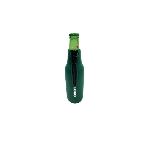 Ring Zipper Collapsible Neoprene Bottle Cooler