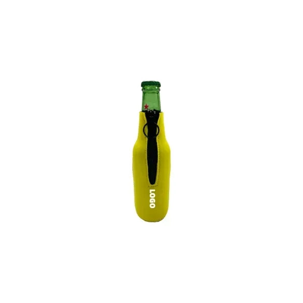 Ring Zipper Collapsible Neoprene Bottle Cooler