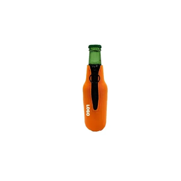 Ring Zipper Collapsible Neoprene Bottle Cooler