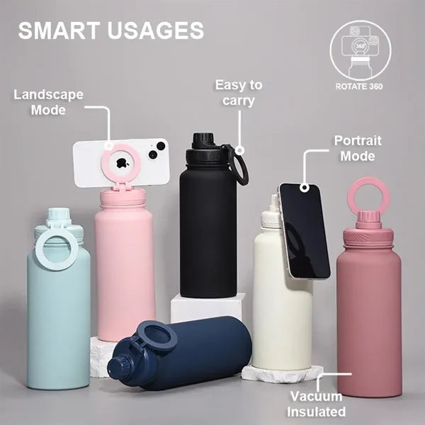 32 Oz MagSafe Water Bottle With Phone Holder