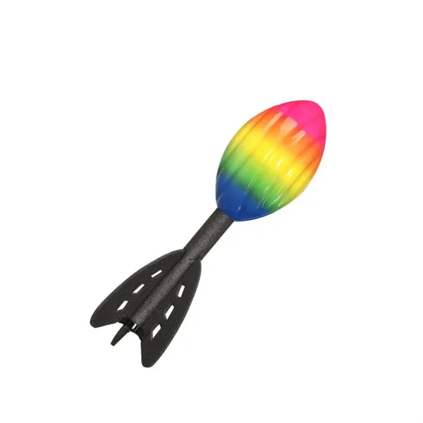 Rainbow Foam Spiral Rocket Football Throwing Toy