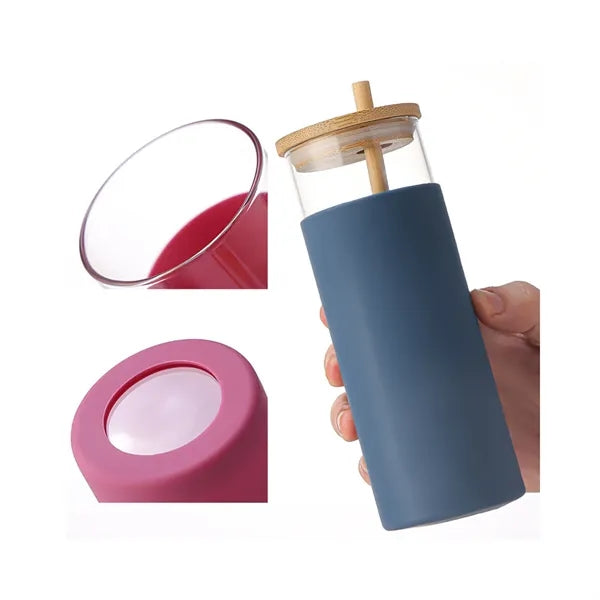 Glass Water Bottle Silicone Protective