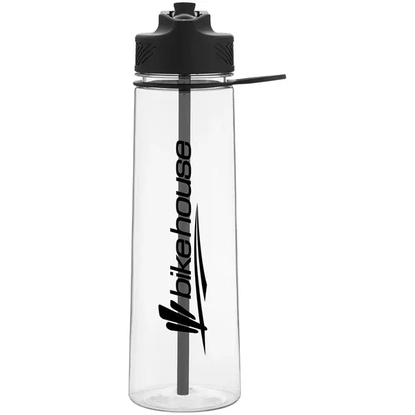 27 oz h2go Slope Single Wall Plastic Water Bottle w/Straw