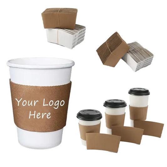 Premium Printed Kraft Coffee Cup Sleeves