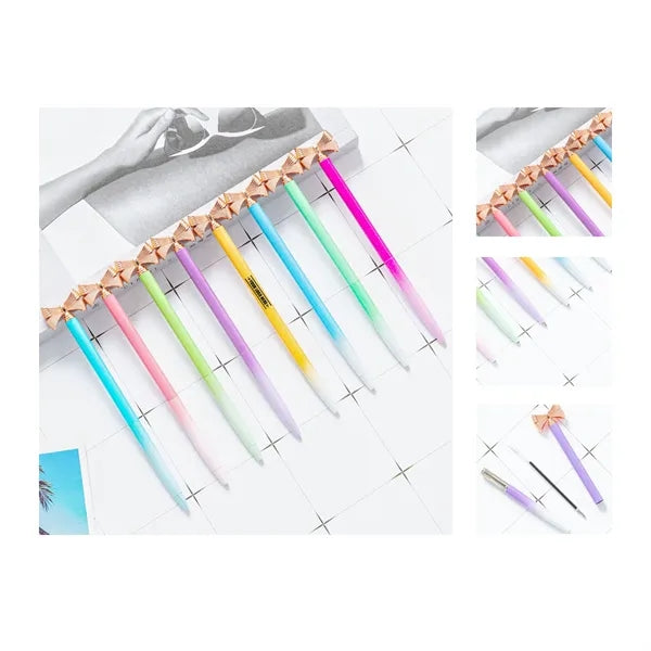 French Bowknot Metal Barrel Ballpoint Pen
