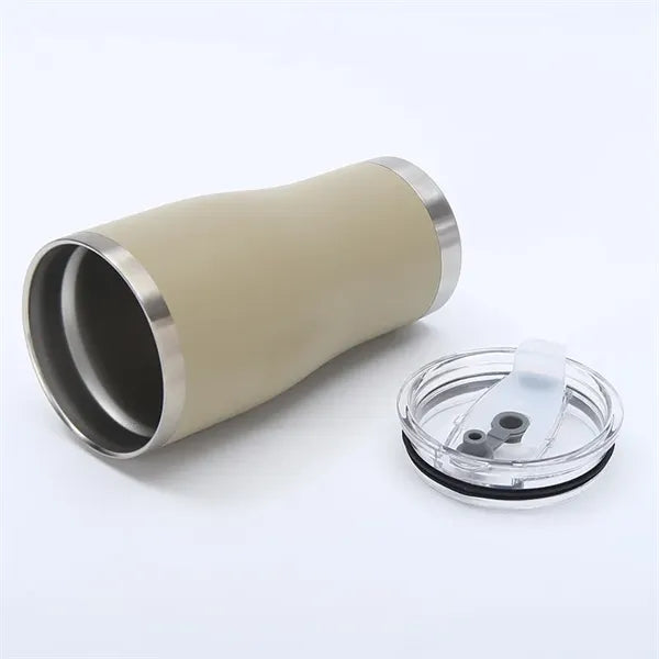 20oz Powder Coated Waist Shape Insulated Mug with Lid