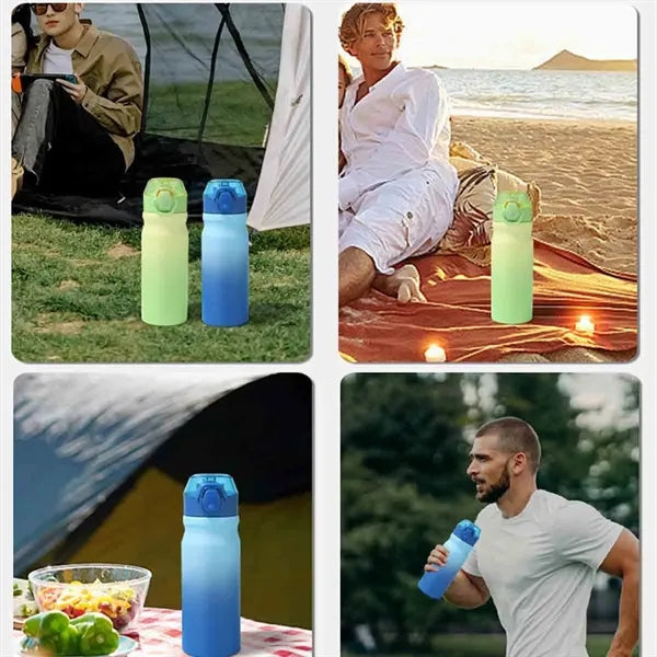 Stainless Steel Water Bottle With Straw