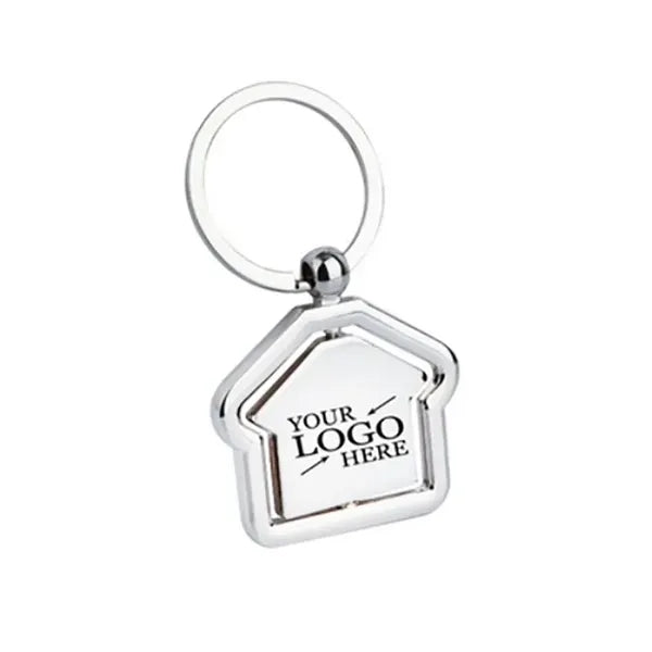 Metal House-Shaped Keychain