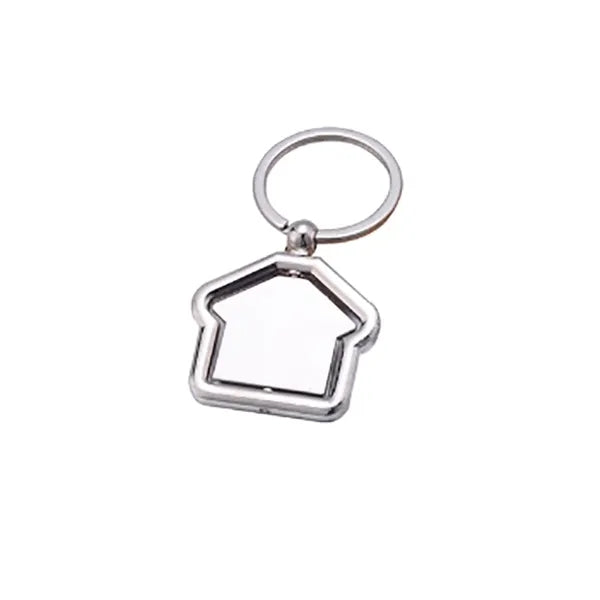 Metal House-Shaped Keychain