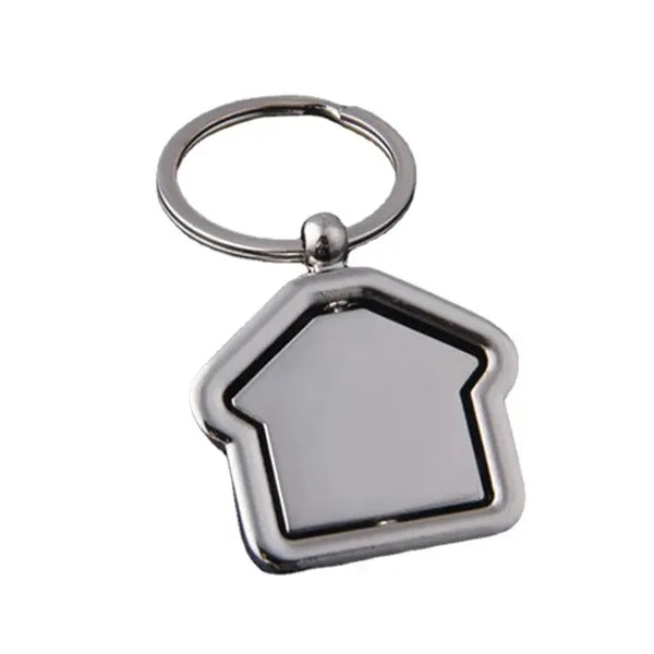 Metal House-Shaped Keychain