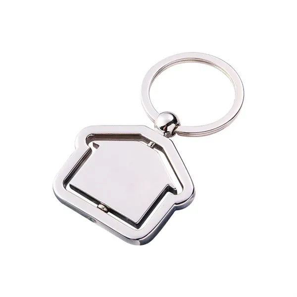 Metal House-Shaped Keychain