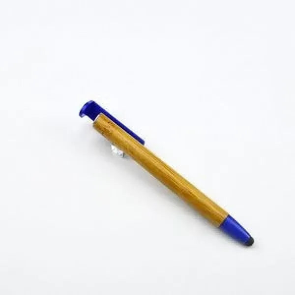 2-In-1 Eco-Friendly Bamboo Ballpoint Pen With Phone Holder