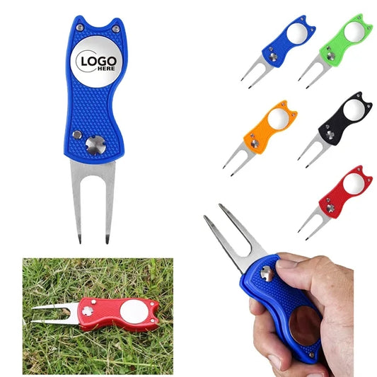 Pop-up Button Golf Divot Tool