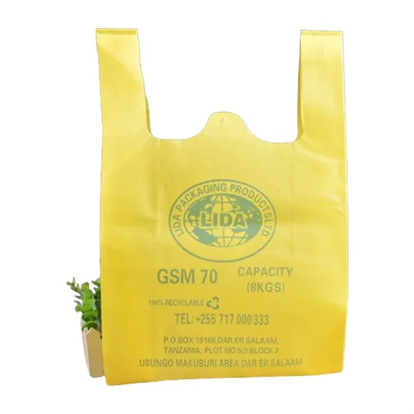 Biodegradable T-Shirt Vest Carry Grocery Bag
