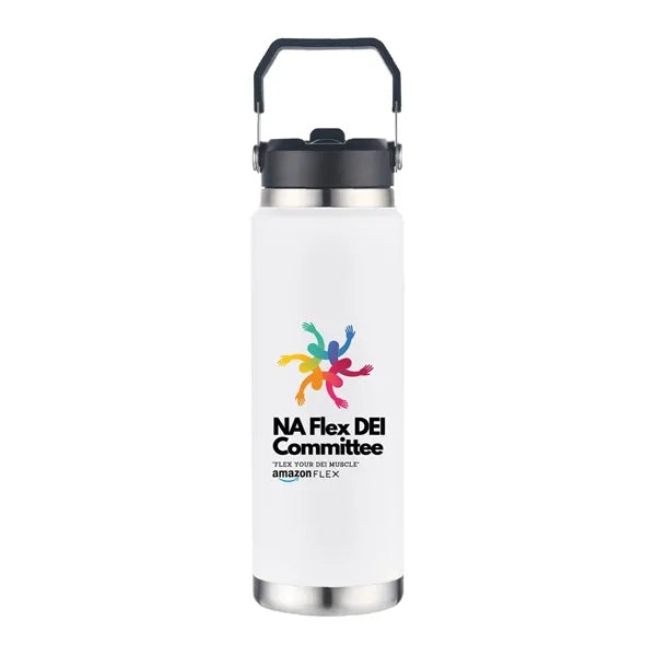 30 oz. Stainless Steel Vacuum Water Bottle w/ Carry Handle
