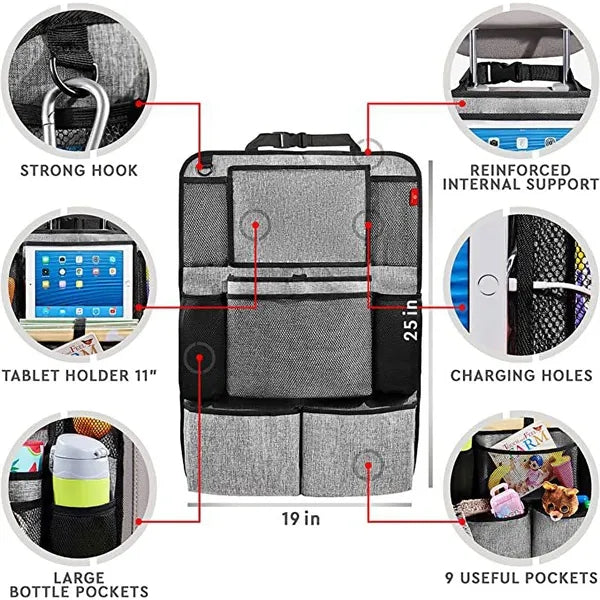 Kick Mats Back Seat Protector With Touch Screen