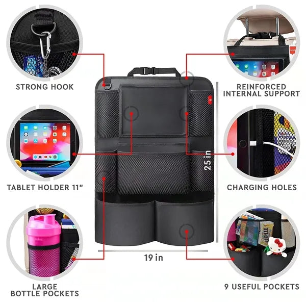 Kick Mats Back Seat Protector With Touch Screen