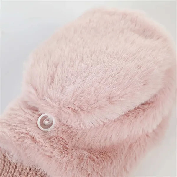 Faux Fur Mittens Fingerless Gloves