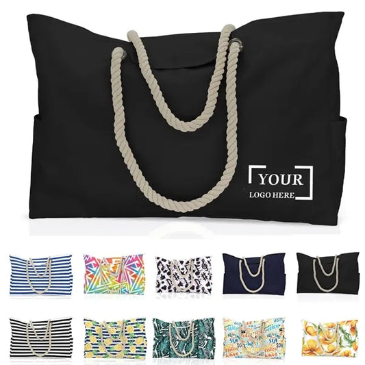 Striped Beach Bag