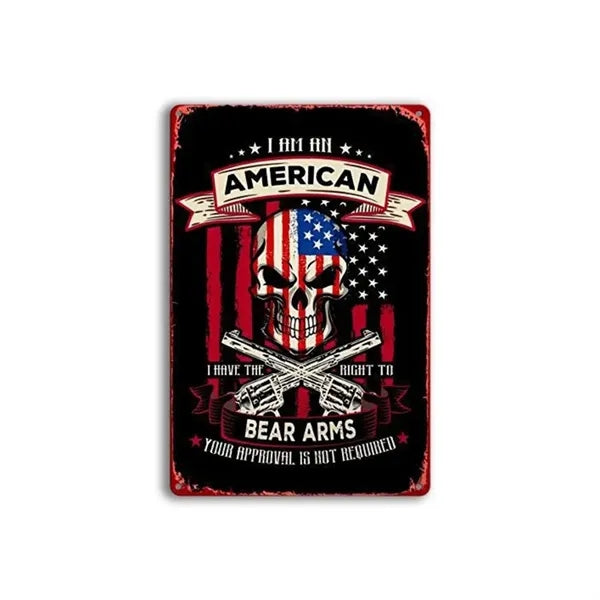 American Flag Tin Sign
