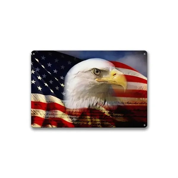 American Flag Tin Sign