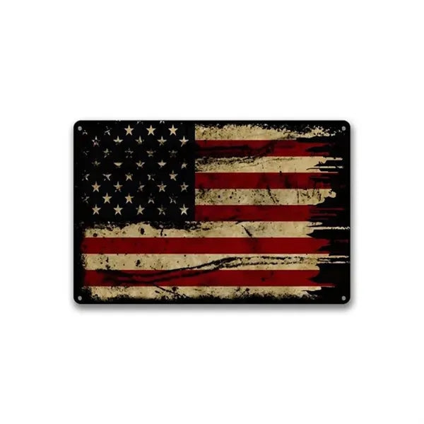 American Flag Tin Sign