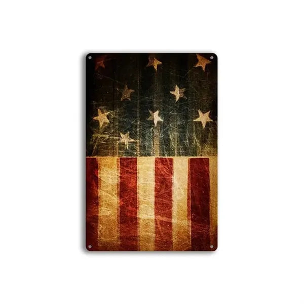 American Flag Tin Sign