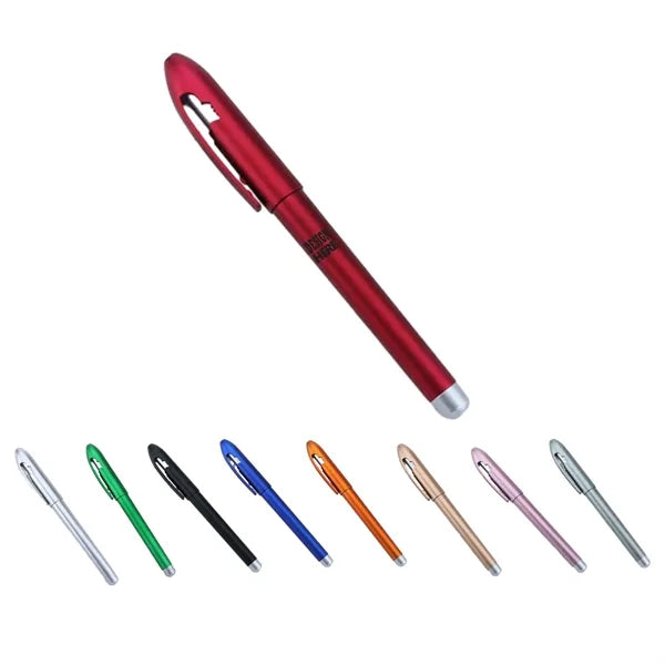 Multi-Color Cap Girl Silhouette Ballpoint Pen