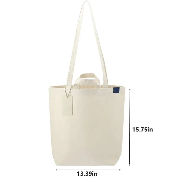 12 oz Cotton Canvas Tote Bag with Double Handle
